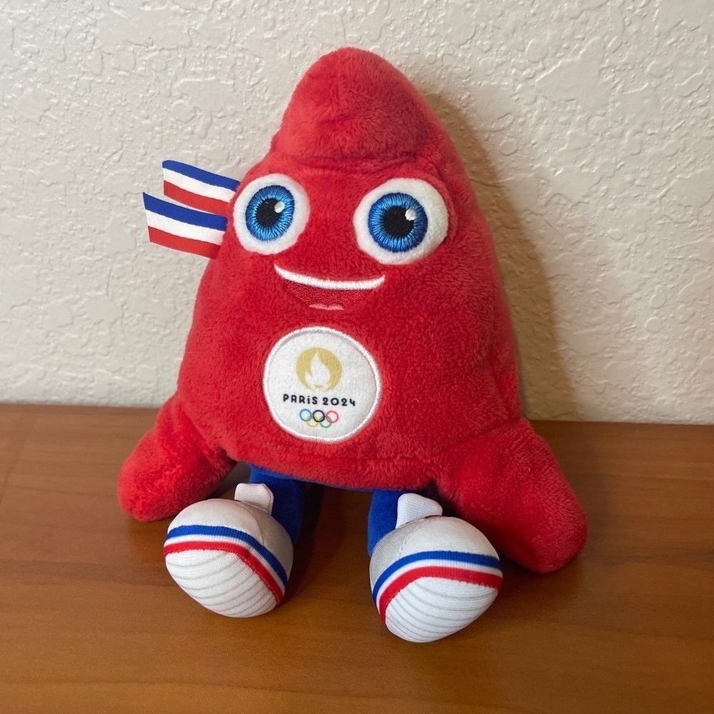 Paris 2024 Olympic Games Mascot The Phryge Plush Stuffed Toy Red Official Merch